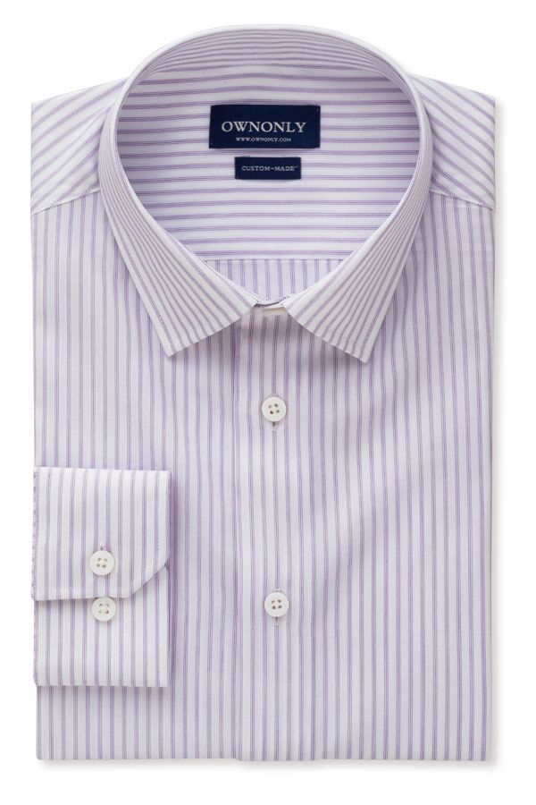 紫色条纹衬衫