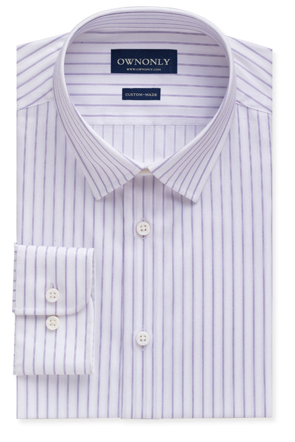 经典紫条纹衬衫