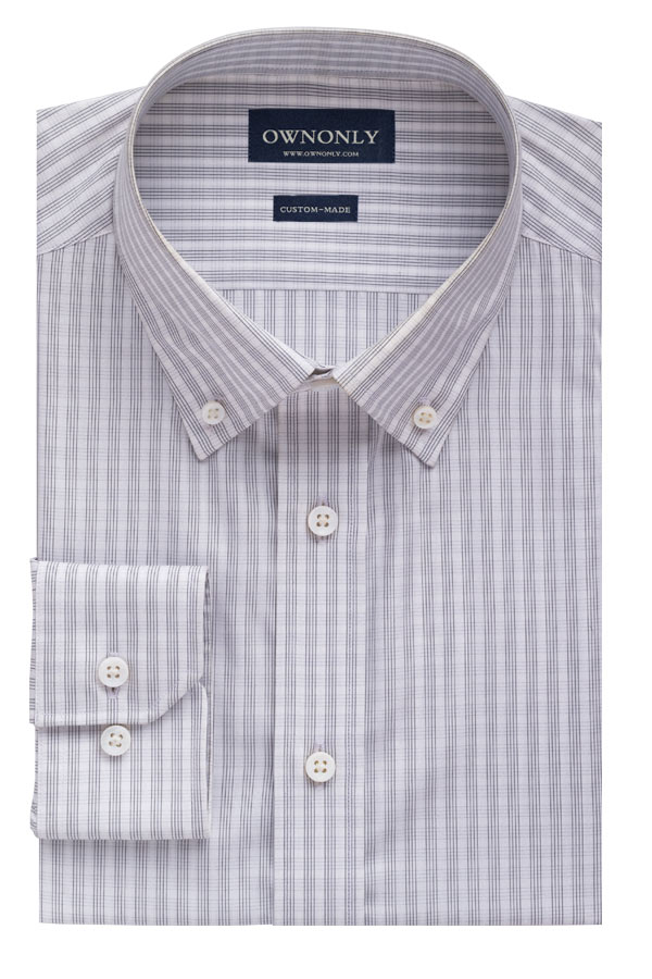 经典灰白条纹衬衫