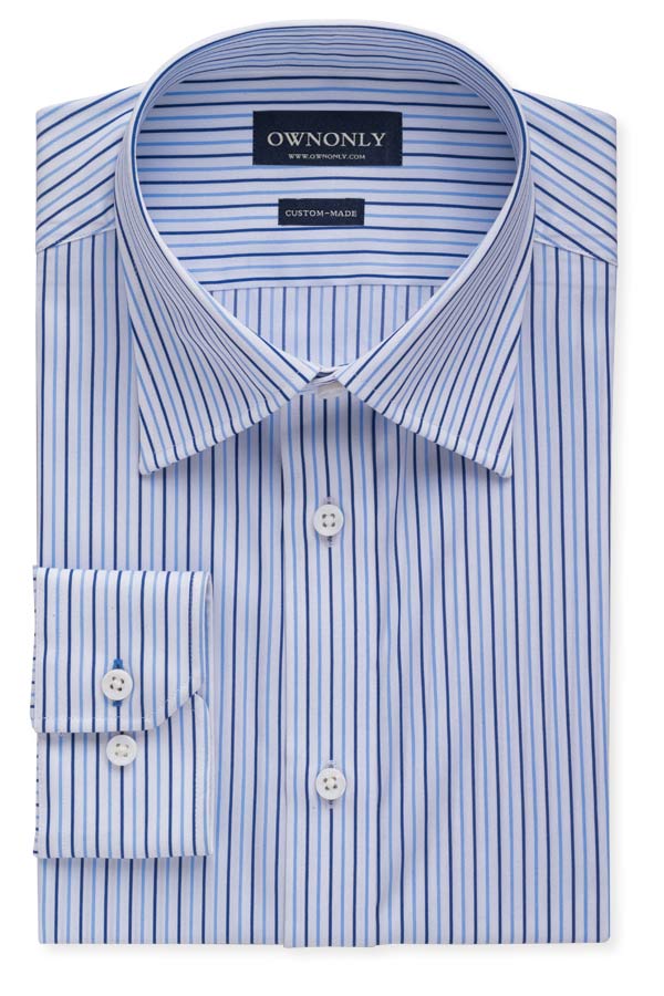 商务款Otto蓝&白条纹衬衫