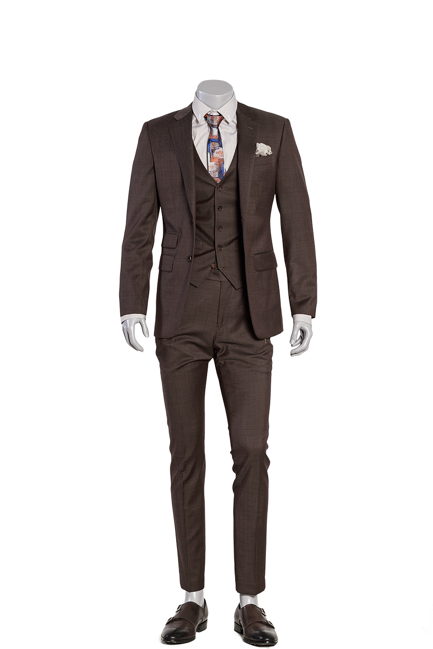 棕色商务三件套