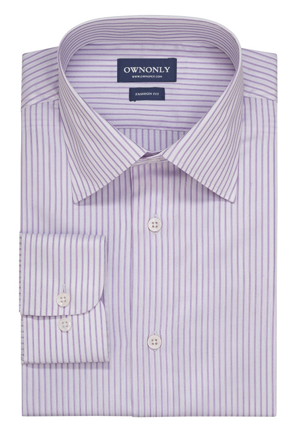 紫色条纹商务衬衫