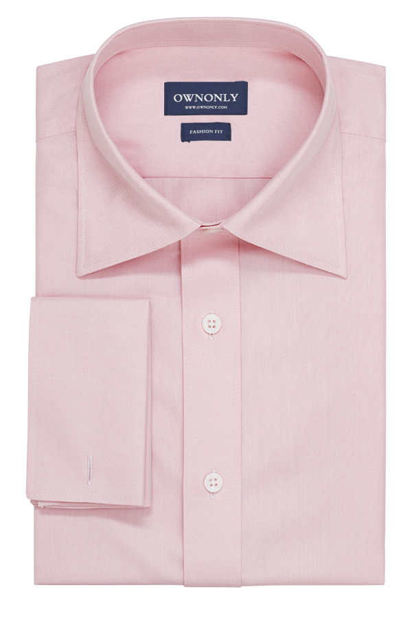 粉色纯棉商务衬衫