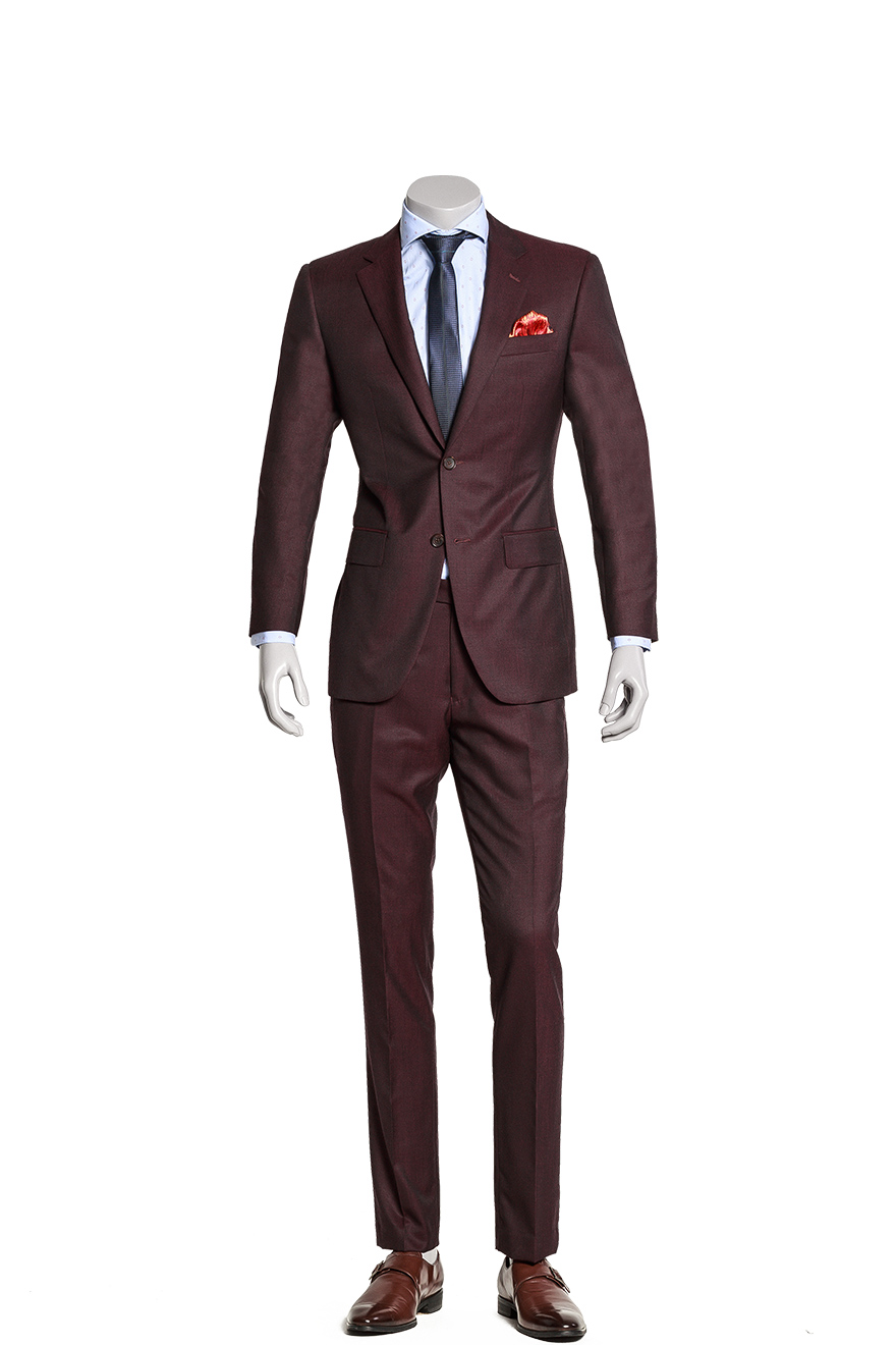 枣红色时尚两件套