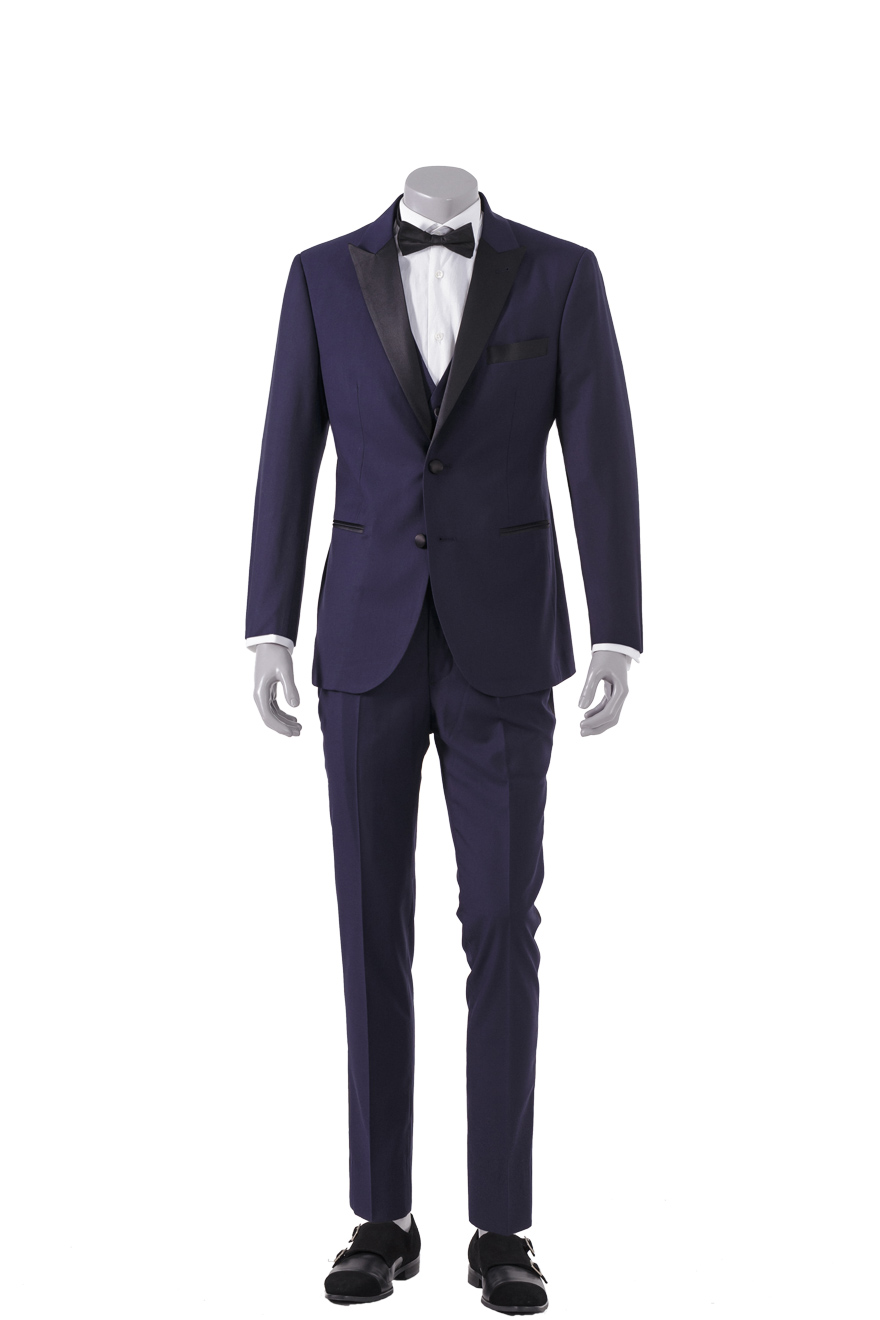 藏蓝色礼服三件套